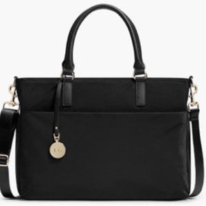 Lo & Sons Brookline 15" laptop bag with silver hardware